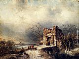 Villagers On A Frozen Path